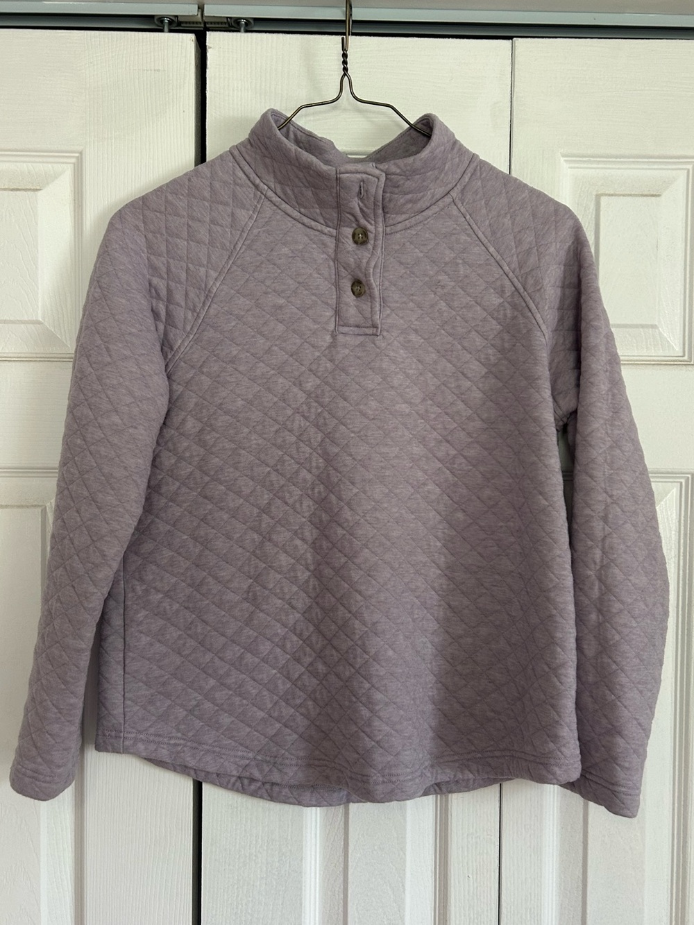 Eddie Bauer Quilted Pullover in Light Lavender